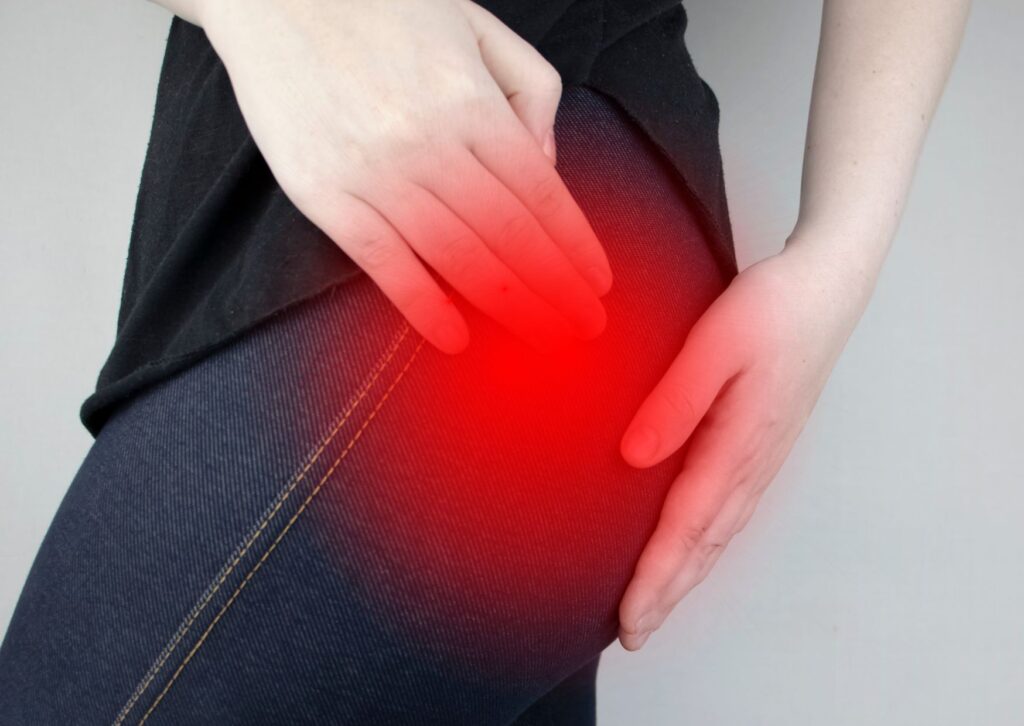 Sciatica pain in buttocks