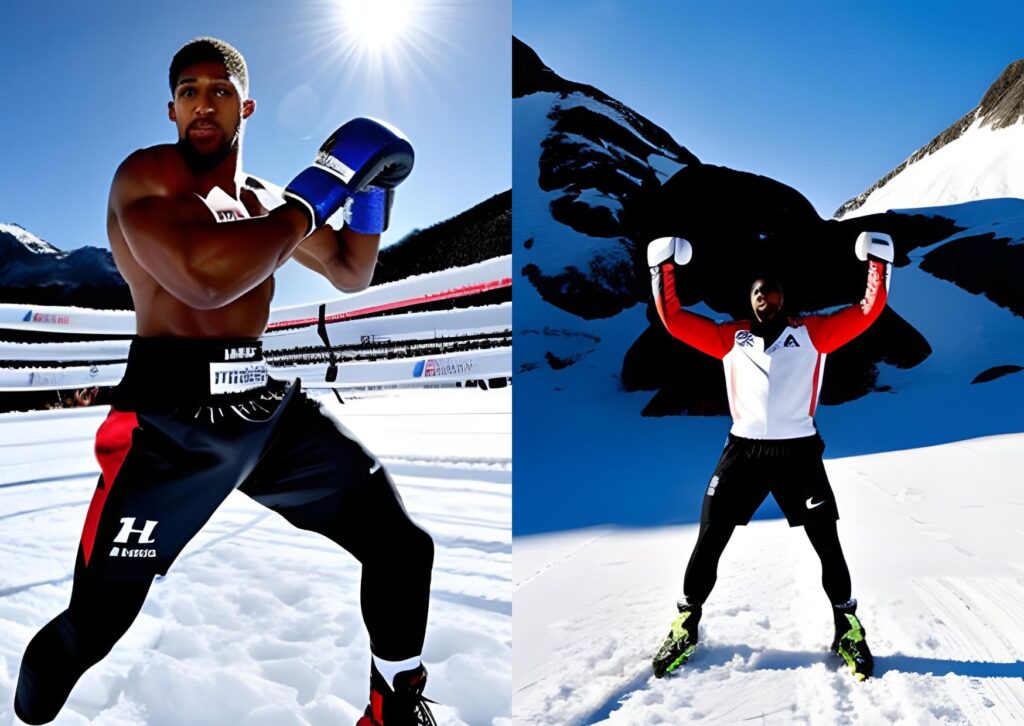 ai-image-of-anthony-joshua-training-in-the-snow
