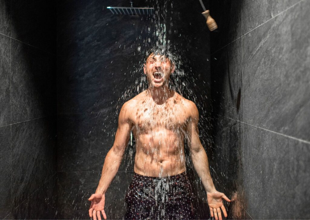 athletic-man-in-a-cold-shower