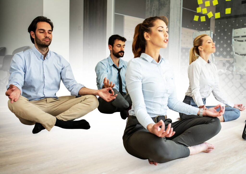 employees-taking-part-in-a-meditation-self-care-activity